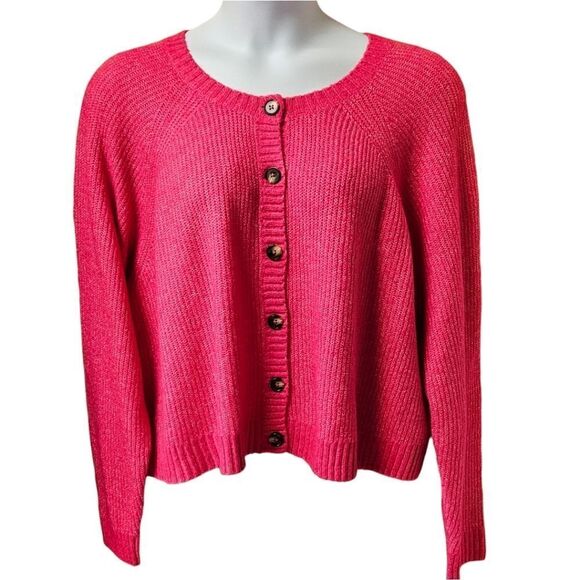 TORRID New Pink Peacock Vegan Cashmere Plus Size Crop Cardigan 3X - Picture 1 of 13